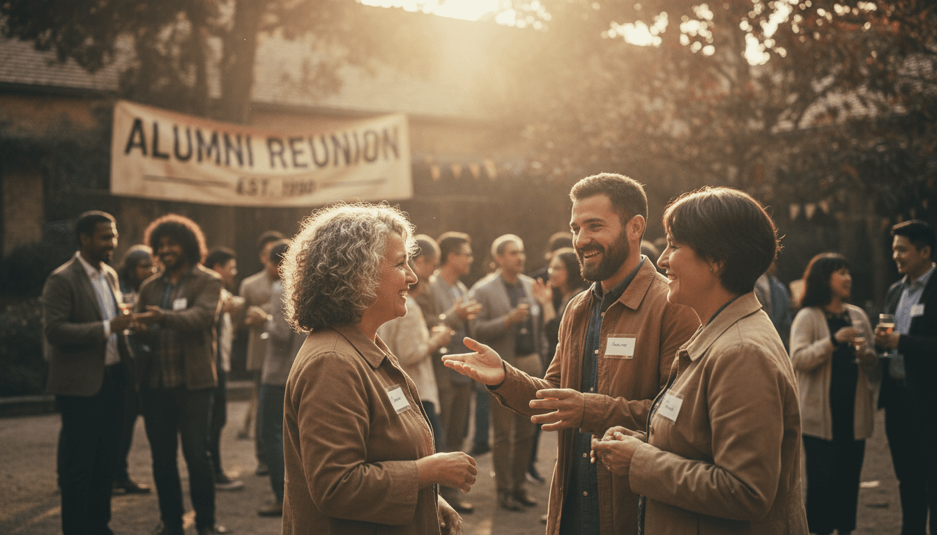 Alumni celebrating at reunion